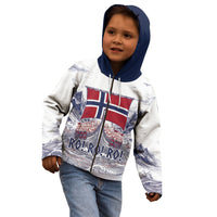 Custom Norway Football Kid Hoodie Ro Ro Ro Viking Glory
