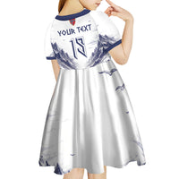 Custom Norway Football Kid Short Sleeve Dress Ro Ro Ro Viking Glory