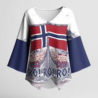 Custom Norway Football Kimono Sleeve Blouse Ro Ro Ro Viking Glory