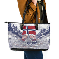 Norway Football Leather Tote Bag Ro Ro Ro Viking Glory