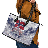 Norway Football Leather Tote Bag Ro Ro Ro Viking Glory