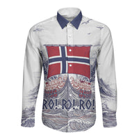 Custom Norway Football Long Sleeve Button Shirt Ro Ro Ro Viking Glory