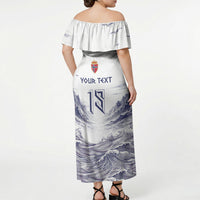 Custom Norway Football Off Shoulder Maxi Dress Ro Ro Ro Viking Glory