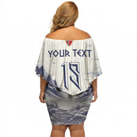 Custom Norway Football Off Shoulder Short Dress Ro Ro Ro Viking Glory
