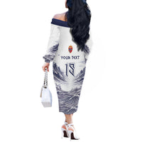 Custom Norway Football Off The Shoulder Long Sleeve Dress Ro Ro Ro Viking Glory
