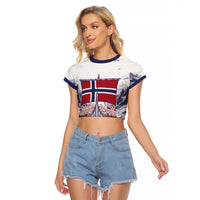 Custom Norway Football Raglan Cropped T Shirt Ro Ro Ro Viking Glory