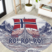 Norway Football Round Carpet Ro Ro Ro Viking Glory