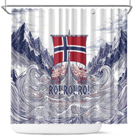 Norway Football Shower Curtain Ro Ro Ro Viking Glory