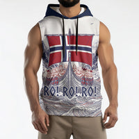 Custom Norway Football Sleeveless Hoodie Ro Ro Ro Viking Glory