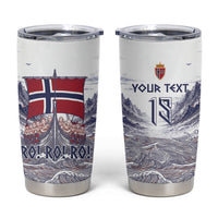 Custom Norway Football Tumbler Cup Ro Ro Ro Viking Glory
