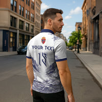 Custom Norway Football Zipper Polo Shirt Ro Ro Ro Viking Glory