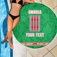 Personalized Italy Umbria Beach Blanket Flag Style - Wonder Print Shop