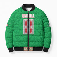 Personalized Italy Umbria Bomber Puffer Jacket Flag Style LT19