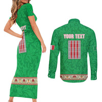 Personalized Italy Umbria Couples Matching Short Sleeve Bodycon Dress and Long Sleeve Button Shirt Flag Style LT19
