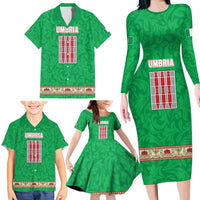 Personalized Italy Umbria Family Matching Long Sleeve Bodycon Dress and Hawaiian Shirt Flag Style LT19