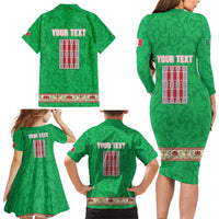 Personalized Italy Umbria Family Matching Long Sleeve Bodycon Dress and Hawaiian Shirt Flag Style LT19