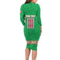 Personalized Italy Umbria Family Matching Long Sleeve Bodycon Dress and Hawaiian Shirt Flag Style LT19