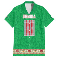 Personalized Italy Umbria Family Matching Off The Shoulder Long Sleeve Dress and Hawaiian Shirt Flag Style LT19