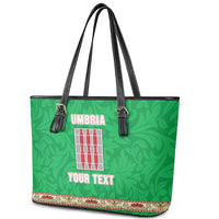 Personalized Italy Umbria Leather Tote Bag Flag Style - Wonder Print Shop