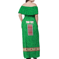 Personalized Italy Umbria Off Shoulder Maxi Dress Flag Style LT19