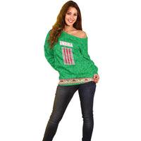 Personalized Italy Umbria Off Shoulder Sweater Flag Style LT19