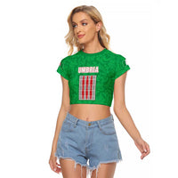 Personalized Italy Umbria Raglan Cropped T Shirt Flag Style LT19