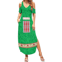 Personalized Italy Umbria Summer Maxi Dress Flag Style LT19