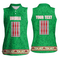 Personalized Italy Umbria Women Sleeveless Polo Shirt Flag Style LT19