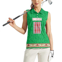 Personalized Italy Umbria Women Sleeveless Polo Shirt Flag Style LT19