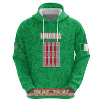 Personalized Italy Umbria Zip Hoodie Flag Style LT19