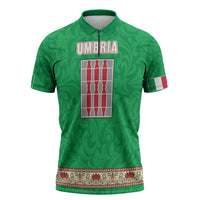 Personalized Italy Umbria Zipper Polo Shirt Flag Style LT19