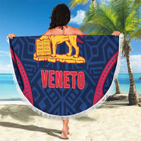 Italy Veneto Beach Blanket Emblem With Flag Style - Wonder Print Shop