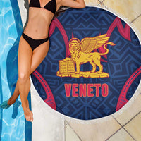 Italy Veneto Beach Blanket Emblem With Flag Style - Wonder Print Shop