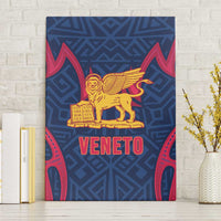 Italy Veneto Canvas Wall Art Emblem With Flag Style - Wonder Print Shop
