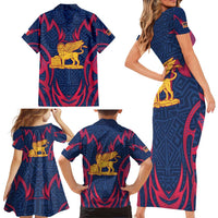 Italy Veneto Family Matching Short Sleeve Bodycon Dress and Hawaiian Shirt Emblem With Flag Style LT19