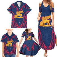 Italy Veneto Family Matching Summer Maxi Dress and Hawaiian Shirt Emblem With Flag Style LT19