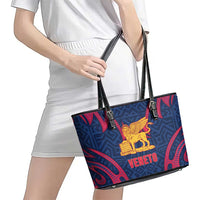 Italy Veneto Leather Tote Bag Emblem With Flag Style - Wonder Print Shop