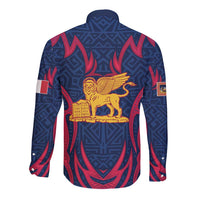 Italy Veneto Long Sleeve Button Shirt Emblem With Flag Style LT19