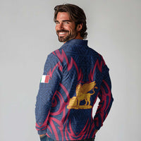 Italy Veneto Long Sleeve Polo Shirt Emblem With Flag Style LT19