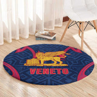 Italy Veneto Round Carpet Emblem With Flag Style - Wonder Print Shop