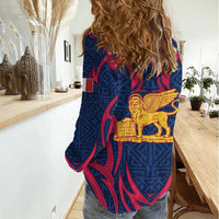 Italy Veneto Women Casual Shirt Emblem With Flag Style LT19