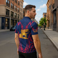 Italy Veneto Zipper Polo Shirt Emblem With Flag Style LT19