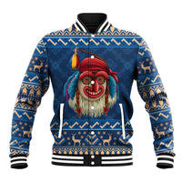 Personalized Romania Christmas Baseball Jacket Romanian Traditional Masks - Wonder Print Shop