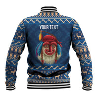 Personalized Romania Christmas Baseball Jacket Romanian Traditional Masks - Wonder Print Shop