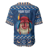 Personalized Romania Christmas Baseball Jersey Romanian Traditional Masks - Wonder Print Shop