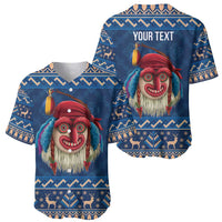 Personalized Romania Christmas Baseball Jersey Romanian Traditional Masks - Wonder Print Shop