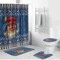 Personalized Romania Christmas Bathroom Set Romanian Traditional Masks - Wonder Print Shop