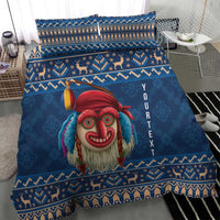 Personalized Romania Christmas Bedding Set Romanian Traditional Masks - Wonder Print Shop