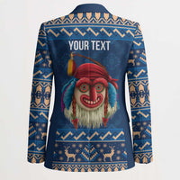 Personalized Romania Christmas Blazer Romanian Traditional Masks - Wonder Print Shop