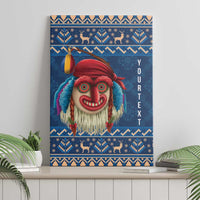 Personalized Romania Christmas Canvas Wall Art Romanian Traditional Masks - Wonder Print Shop